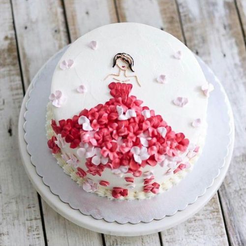 cake for her, fondant cake for her, mac makeupcake, order birthday cake for her.