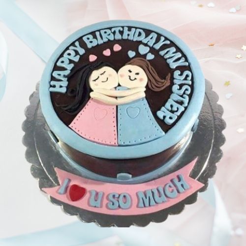 Cakes for Sister, send birthday cakes to sister, order cakes for sister online, send cakes for sister, Happy Birthday Cakes for sister, buy online fondant cakes for sister