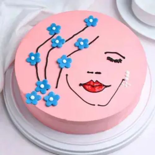 cake for her, fondant cake for her, mac makeupcake, order birthday cake for her.