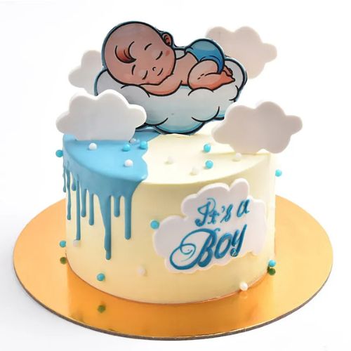 designer cakes for new born baby, order cakes for baby shower, fondant cakes order for baby shower.