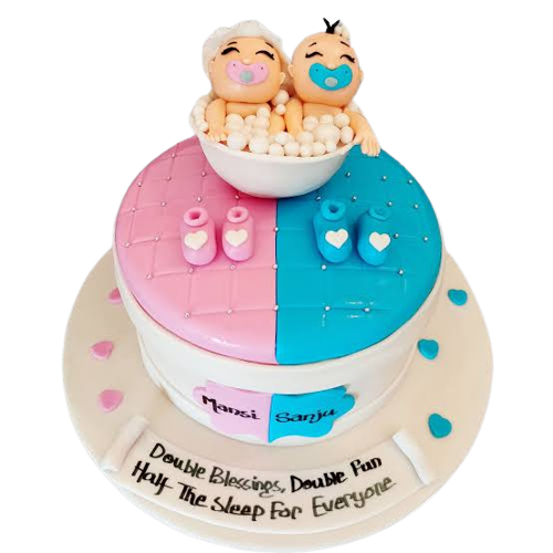 designer cakes for new born baby, order cakes for baby shower, fondant cakes order for baby shower.