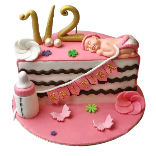 designer cakes for new born baby, order cakes for baby shower, fondant cakes order for baby shower.